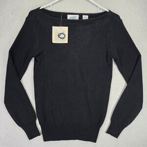 Northern Isles Embroidered Sweater Womens S Acrylic Pullover Scoop Neck NEW